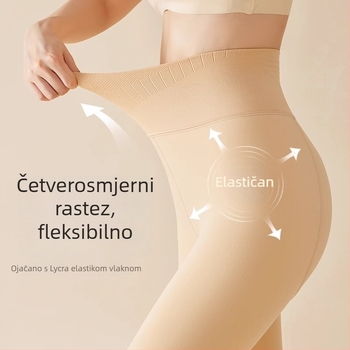 9/10 dužine, bezšivne, visokog struka, flis podstava za proleće, jesen i zimu