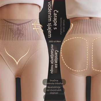 Pantyhose s cvjetnim uzorkom – vila, flis podstava, visokim strukom za oblikovanje struka i bokova, prirodan osjećaj kože, za proljeće i jesen