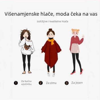 Ženske tajice od modal materijala, tanke termo, visok struk, osnovni sloj za jesen i zimu, udobne
