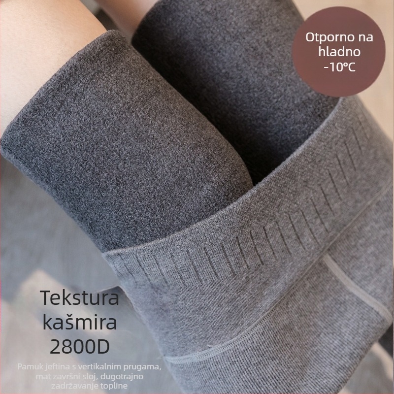 All-in-One tajice s podstavom lažnim kašmirom, ultra debeli – mješavina pamuka i poliestera, jedan komad