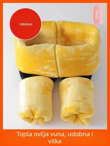 Ženske zimske hlače u jednom komadu, bez šavova, ekstra debele, tople, smjesa najlona i pamuka, visoka elastičnost