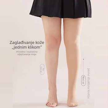 500 g Plus veličine termo tajice s flis podstavom, boja kože, debele tople hlače u jednom komadu
