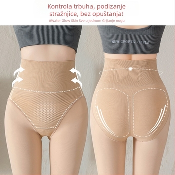Najlon čarape s fleece podstavom, anti-snag, srednja debljina, trokut prepona, s nogama
