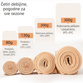 Najlon čarape s fleece podstavom, anti-snag, srednja debljina, trokut prepona, s nogama