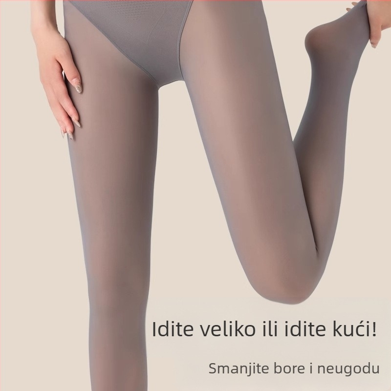 Sive prozirne čarape za žene, jesen-zima, crne sjajne prozirne čarape s prozirnim dijelom