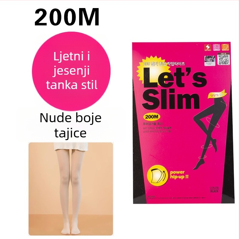 Ženske crne najlonke s kompresijom – tanke, za sve sezone (s prstima na nogama)