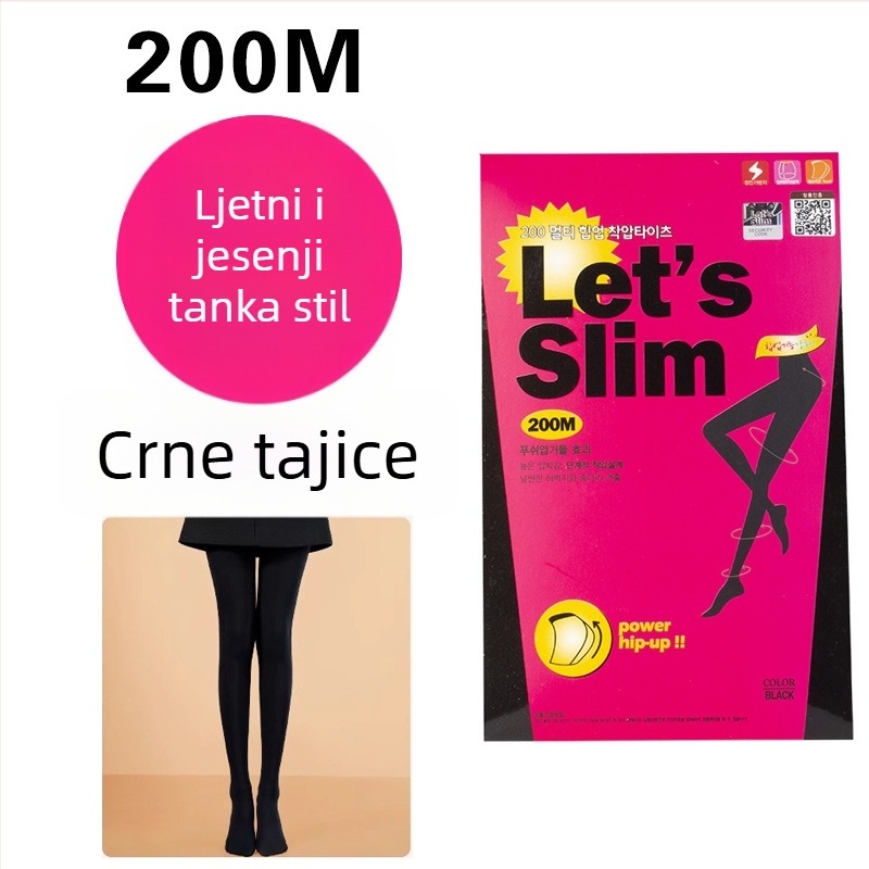Ženske crne najlonke s kompresijom – tanke, za sve sezone (s prstima na nogama)