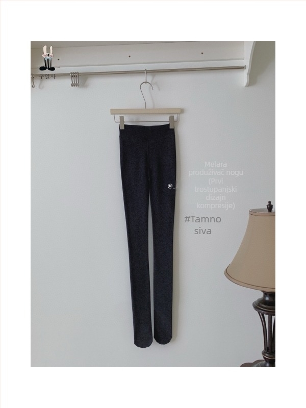 Pamukaste pantyhose s flecom, visokim pojasom za kontrolu trbuha, podizanje zadnjice, tople, s nogama