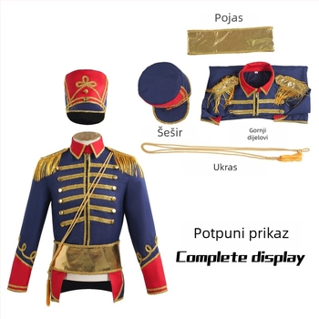 Cosplay komplet: gornji dio i šešir, unisex, europski stil, laneno–poliesterska mješavina, poliester 95%+, za igru uloga, proljeće 2024