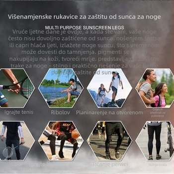 Kolesarske štitnike za noge s UV zaštitom, tanki ljetni, od ice silk nylon, unisex