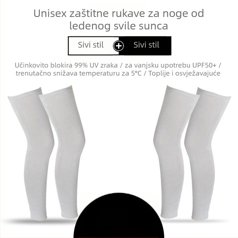 Kolesarske štitnike za noge s UV zaštitom, tanki ljetni, od ice silk nylon, unisex