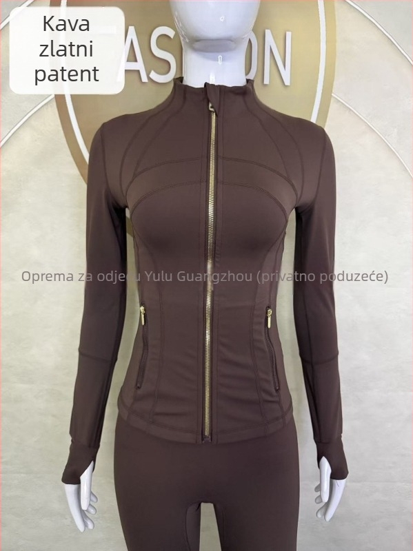 Ženska jakna sa stojećim ovratnikom - uski kroj, brzo sušenje i prozračnost, Najlon 75% / Spandeks 25% s Lycra, duljina do bokova