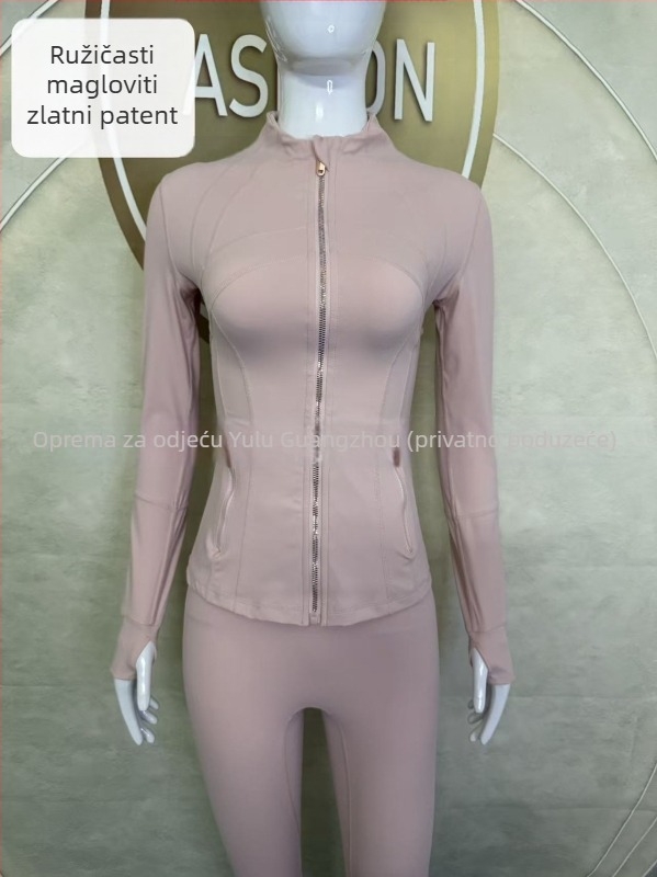 Ženska jakna sa stojećim ovratnikom - uski kroj, brzo sušenje i prozračnost, Najlon 75% / Spandeks 25% s Lycra, duljina do bokova