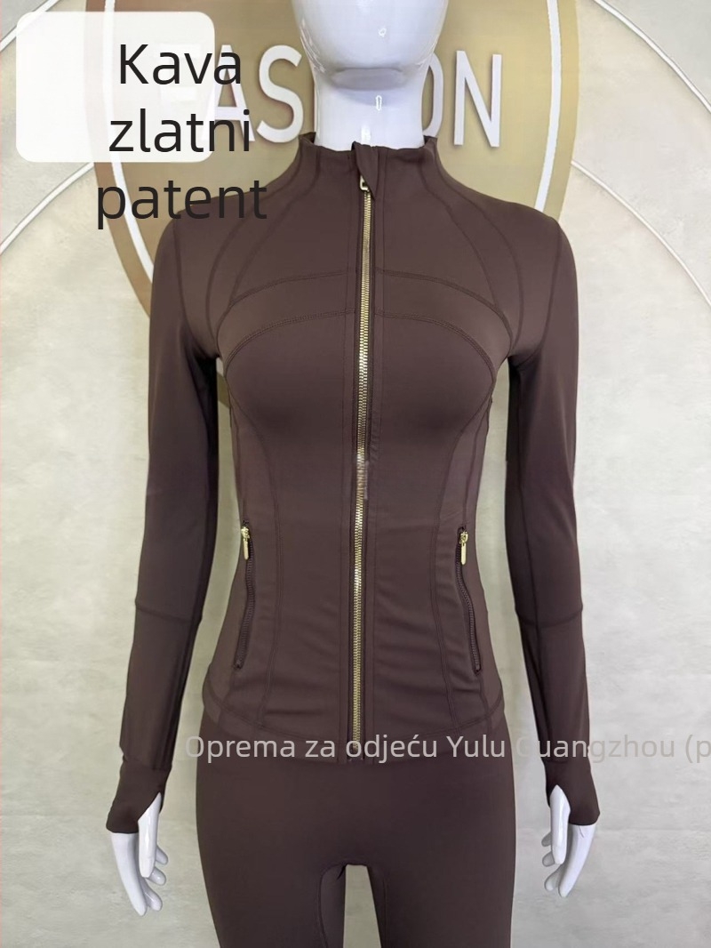 Ženska jakna sa stojećim ovratnikom - uski kroj, brzo sušenje i prozračnost, Najlon 75% / Spandeks 25% s Lycra, duljina do bokova