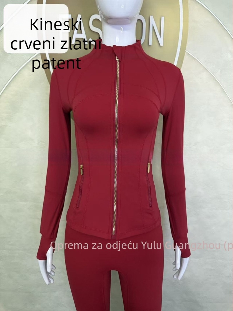 Ženska jakna sa stojećim ovratnikom - uski kroj, brzo sušenje i prozračnost, Najlon 75% / Spandeks 25% s Lycra, duljina do bokova