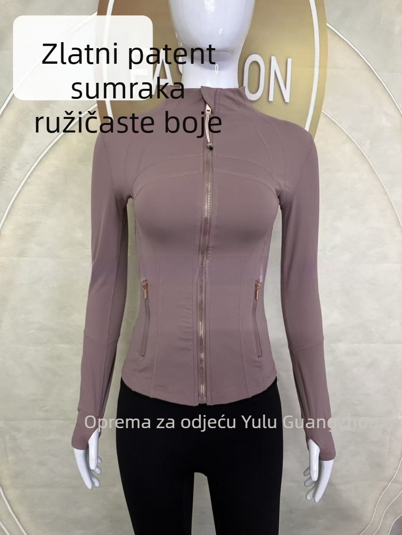 Ženska jakna sa stojećim ovratnikom - uski kroj, brzo sušenje i prozračnost, Najlon 75% / Spandeks 25% s Lycra, duljina do bokova