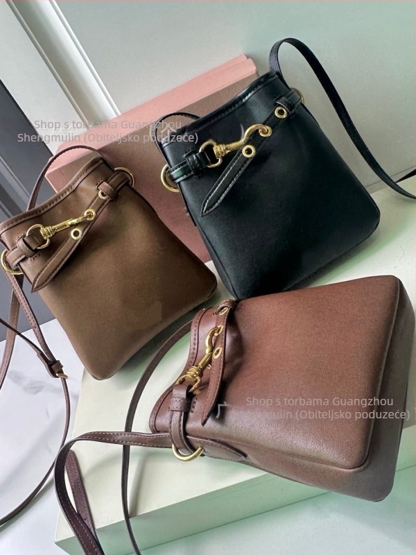 Crossbody torba od prave kože s platnenom podstavom, vertikalni kvadratni oblik, džep za mobitel, za svakodnevnu upotrebu