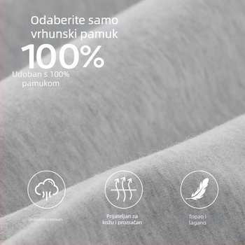 Muški 100% pamuk termalni komplet: gornji dio s okruglim izrezom i hlače, debeli materijal, podrška struka, za muškarce srednje dobi