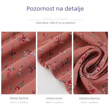 Ženski kardigan od 100% pamuka za jesen/zimu, dugi rukav, cvjetni uzorak, pogodna za srednje dobi i starije žene