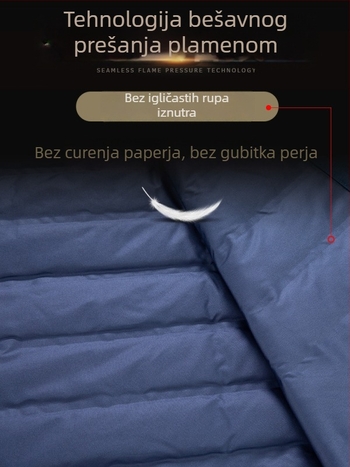 Muška košulja s punom od perja i flis podstavom, debela i topla za zimu, klasičan stil srednje dobi