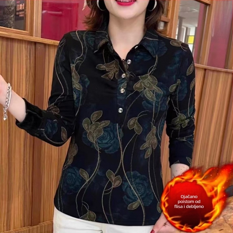 Ženska košulja - Proljeće 2025, poliester tkanina (>95%), stil za poslovna putovanja/temperament, visokotemperaturna obrada