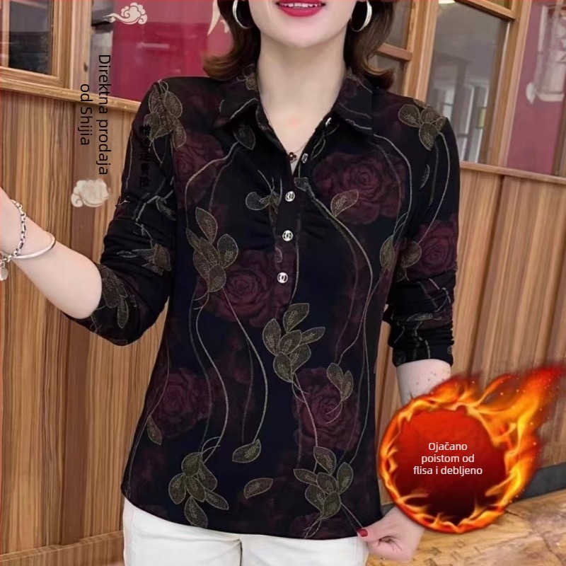 Ženska košulja - Proljeće 2025, poliester tkanina (>95%), stil za poslovna putovanja/temperament, visokotemperaturna obrada