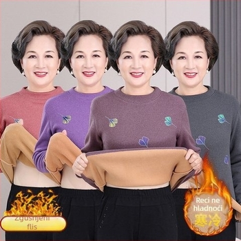 Zimski termo top od pamuk-poliester materijala, dugi rukavi, poluturtleneck ovratnik, normalna duljina, otisak