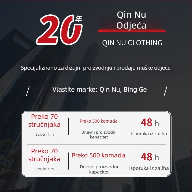 Muška košulja od Tencel-pamučne smeše, prugasti uzorak, ovratnik lapel, dugi rukavi, opušten kroj