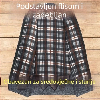 Muški pleteni kardigan sa zipom, okrugli izrez, dugi rukavi, debela pletenina, za jesen i zimu