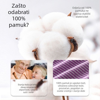 Termalni komplet za žene srednje dobi i starije, pulover s visokim ovratnikom i donje rublje od 100% pamuka, za jesen i zimu