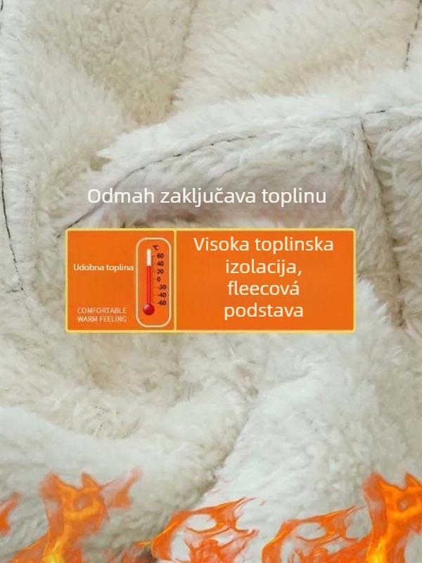 Muška toplinska vesta u plus veličini sa fleec podlogom za jesen i zimu