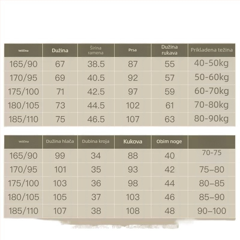 Muški trostruko složen debeli termalni set donjeg odjeće, vanjska tkanina od kuniće krzna (100%), podstava od pamuka, 260 g/m², zadržava toplinu