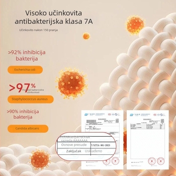 Ženski pulover od 95% pamuka, antibakterijski, s brušenom teksturom i debelom tkaninom, polu visokim ovratnikom, jesenski top