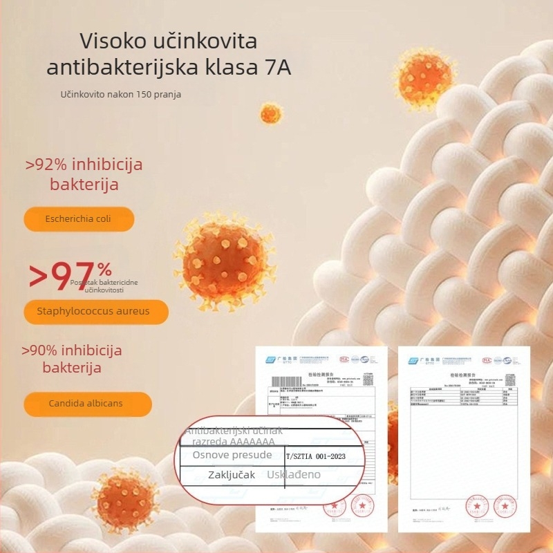 Ženski pulover od 95% pamuka, antibakterijski, s brušenom teksturom i debelom tkaninom, polu visokim ovratnikom, jesenski top