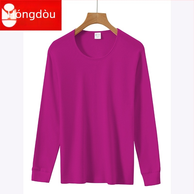 Top od 100% pamuka za toplo donje rublje, pulover s okruglim izrezom, bezšiven, jednoslojni, tkanina 181–200 g/m²