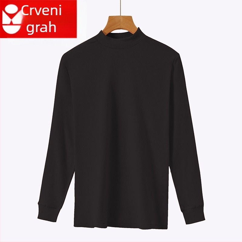 Top od 100% pamuka za toplo donje rublje, pulover s okruglim izrezom, bezšiven, jednoslojni, tkanina 181–200 g/m²