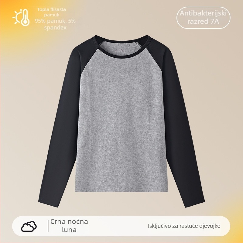 Djevojčice jesenji termalni gornji dio – 95% pamuk, jednovrstan, 181–200 g/m², za uzrast 7–18 godina