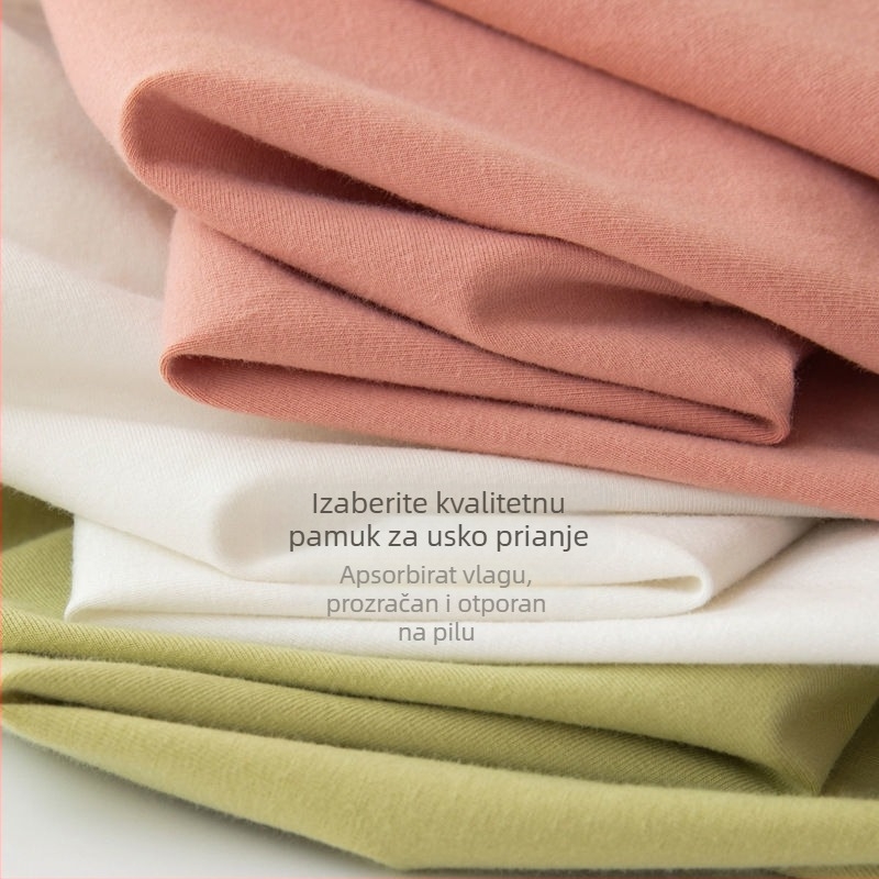 Ženski jesenski bazni set od pamuka, uski kroj, tanak, jedan sloj, 180–250 g/m²