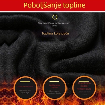 Pantalone s flisom za žene srednje dobi i starije, tople, ravne kroja, visokog struka, opuštene svakodnevne hlače