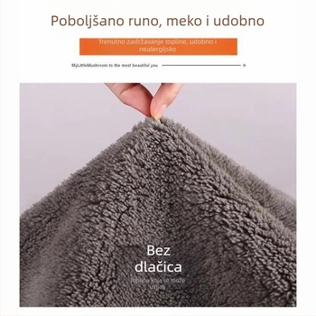 Ženske ravne hlače od denima s fleec podstavom, debele, visokim strukom, opušten kroj, mikroelastične, 70-80% poliester