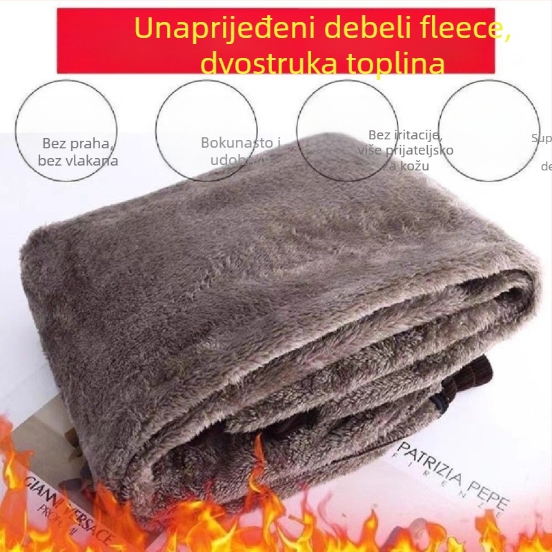 Ženske ravne hlače od denima s fleec podstavom, debele, visokim strukom, opušten kroj, mikroelastične, 70-80% poliester