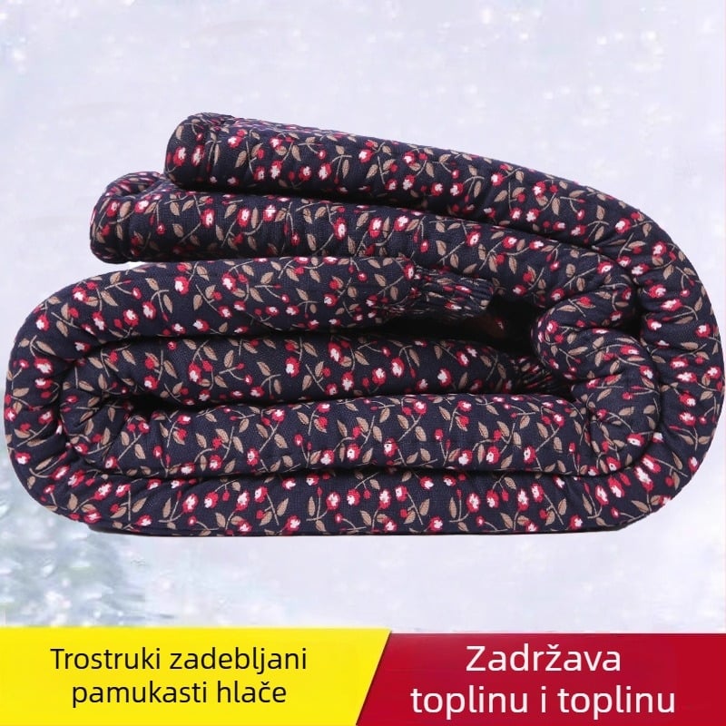 Ženske hlače slobodnog kroja, debeli zimski poliester materijal, zimska sezona 2025, >95% poliester