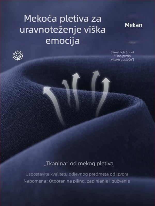 Ženske hlače s visokim strukom i širokim krojem, tamnoplave, dužina 3/4, casual ravni kroj