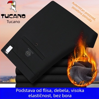 Woodpecker zimske hlače s fleec podstavom, debeli i udobni, muške hlače ravnog kroja za nošenje na otvorenom