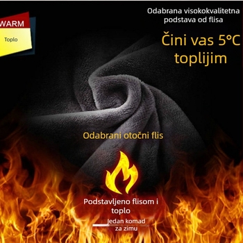 Woodpecker zimske hlače s fleec podstavom, debeli i udobni, muške hlače ravnog kroja za nošenje na otvorenom