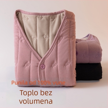 Ženska vest s fleece podstavom, jesen-zima 2025, elegantan gradski stil, uzorak houndstooth, tkanina viskozno-poliester (90–95% poliester), srednja dužina