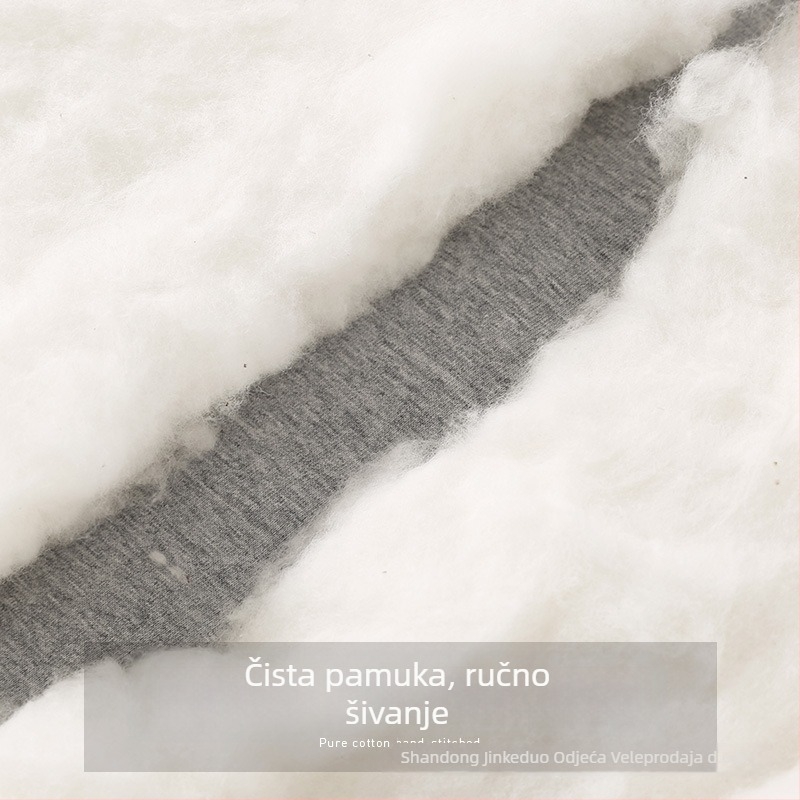 Zimsko pamučno puf vest za muškarce srednje dobi i starije, slobodan kroj, vanjska tkanina od pamuka s pamučnom podstavom