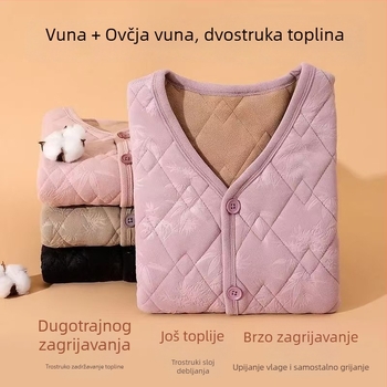 Ženska vesta u kineskom stilu za zimu 2025, njemački flis, 80–90% poliester, književno-retro stil.