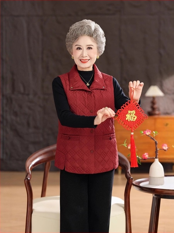 Ženska vesta za jesen 2025 s cvjetnom izvezom, poliester >95%, elegantan stil