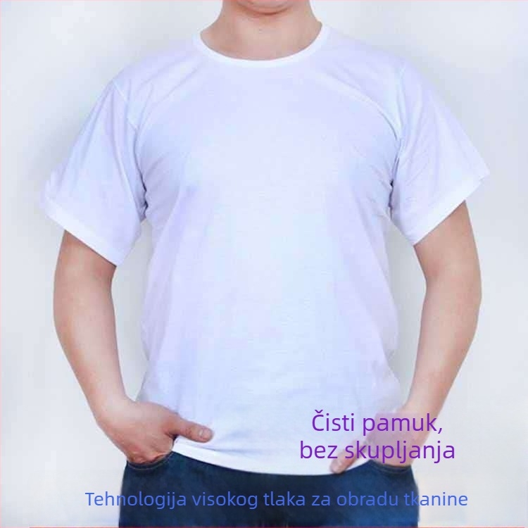 Muška bezrukavna majica od 100% pamuka, udoban opušten kroj, jednobojna, velike veličine, ljetni komad